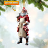 Joycorners Butcher Santa Home Decor Christmas Ornament, Personalized Ornament 2D Flat LM2211