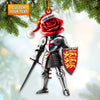 Joycorners Custom Name England Knight Ornament, England Lover Christmas Gift 2D Flat LM2111