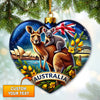 Joycorners Custom Name Ornament, Australia Heart 2D Flat LM2211
