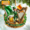 Joycorners Custom Ireland Ornament, Personalized Ornament 2D Flat LM2211