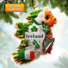 Joycorners Custom Ornament, Ireland Map Ornament, Christmas Decor 2D Flat LM2211