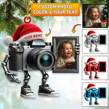 Joycorners Custom Name Photography Ornament, Family Photo Christmas Gift 2D Flat LM2111