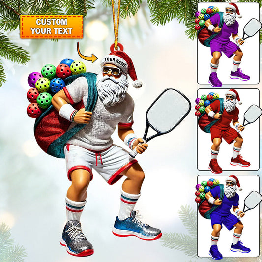Joycorners Sporty Santa Christmas Home Decor Christmas Ornament, Personalized Ornament 2D Flat LM2211