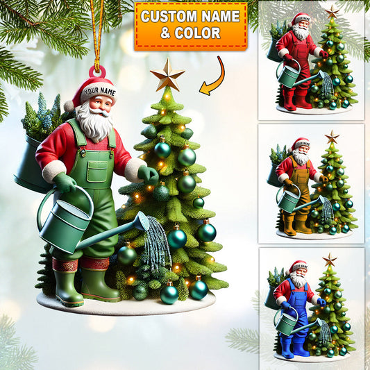 Joycorners Santa Tree Care Home Decor Christmas Ornament, Personalized Ornament 2D Flat LM2211