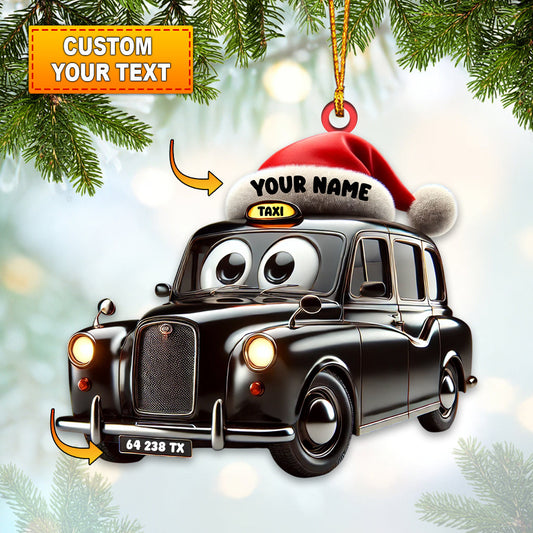 Joycorners Taxi Old Car Home Decor Christmas Ornament, Personalized Ornament 2D Flat LM2211