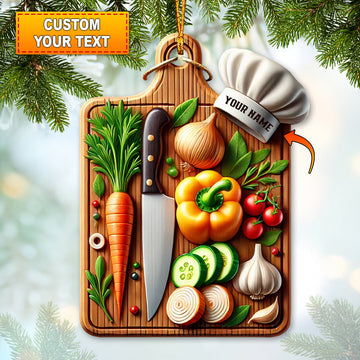 Joyccorners Custom Name Cutting Board Ornament 2D Flat LM2111