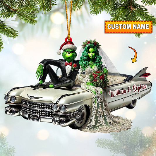 Joycorners Wedding Home Decor Christmas Ornament, Personalized Ornament 2D Flat LM2211