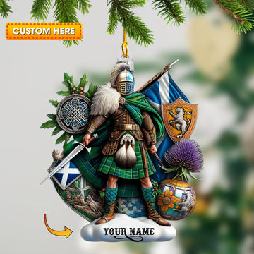 Joycorners Scotland Lover Home Decor Christmas Ornament, Personalized Ornament 2D Flat LM2211