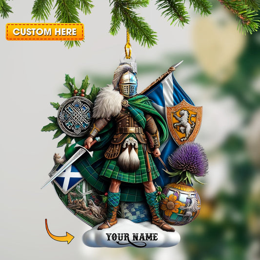Joycorners Scotland Lover Home Decor Christmas Ornament, Personalized Ornament 2D Flat LM2211