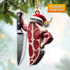Joycorners Beef Christmas Ornament, Personalized Ornament 2D Flat LM2211
