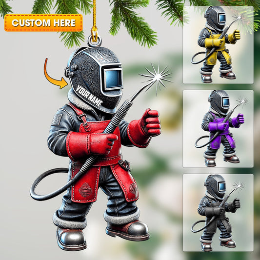 Joycorners Welder Home Decor Christmas Ornament, Personalized Ornament 2D Flat LM2211