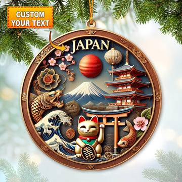 Joycorners Custom Name Ornament, Japan Design 2D Flat LM2211