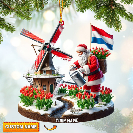 Joycorners Merry Christmas Netherlands Home Decor Christmas Ornament, Personalized Ornament 2D Flat LM2211