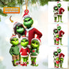 Joycorners ELF Family Christmas Ornament, Personalized Ornament 2D Flat LM2211