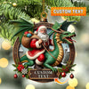 Joycorners Custom Name Dragon Santa Ornament, Christmas Gift for Dragon Lover 2D Flat LM2111