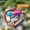 Joycorners Custom Name Ornament, Baker Heart 2D Flat LM2211