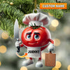 Joycorners Tomato Chef Christmas Ornament, Personalized Ornament 2D Flat LM2211