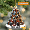 Joycorners Custom Name Gym Work Out Ornament, Gymnastics Christmas Gift 2D Flat LM2211