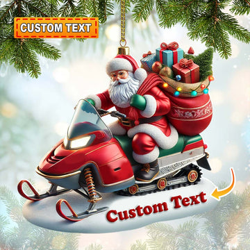 Joycorners Custom Name Santa Ornament, Christmas Gift Decoration 2D Flat LM2211