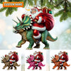 Joycorners Custom Name Dragon Santa Ornament, Dinosaur Ornament, Dragon Lover Christmas Gift 2D Flat LM2111