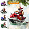 Joycorners Custom Name Santa Jeski Ornament, Santa Christmas Gift 2D Flat LM2111