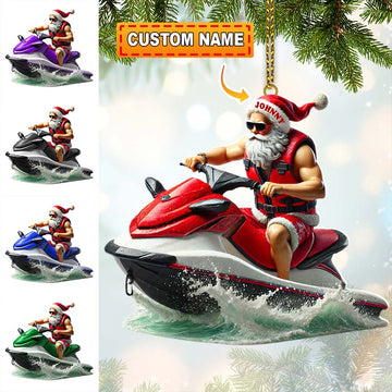 Joycorners Custom Name Santa Jeski Ornament, Santa Christmas Gift 2D Flat LM2111