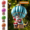Joycorners Custom Name Santa Hot Air Balloon Ornament, Santa Christmas Gift 2D Flat LM2111