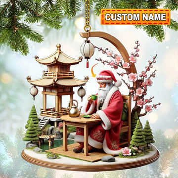 Joycorners Custom Name Japan Santa Ornament, Japan Lover Christmas Gift54 2D Flat LM2111