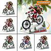 Joycorners Santa Bike Ornament, Personalized Ornament 2D Flat LM2211
