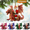 Joycorners Custom Name Santa Dragon Ornament, Christmas Gift for Dragon Lover86 2D Flat LM2111