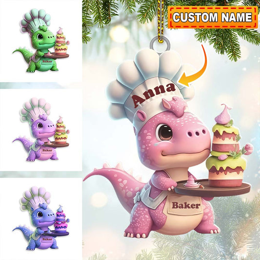 Joycorners Custom Name Bakery Ornament, Christmas Gift for Baking Lover 2D Flat LM2211