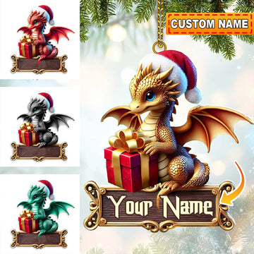 Joycorners Custom Little Dragon Ornament, Personalized Ornament 2D Flat LM2211