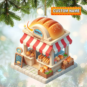Joycorners Bread Bakery Christmas Ornament, Personalized Ornament 2D Flat LM2211