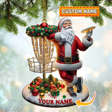 Joycorners Custom Name Santa Ornament, Santa Christmas Gift1 2D Flat LM2111