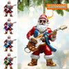 Joycorners Custom Name Santa Guitar Ornament, Santa Christmas Gift 2D Flat LM2111