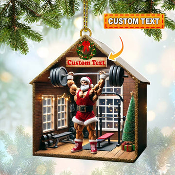 Joycorners Weight Room Christmas Ornament, Personalized Ornament 2D Flat LM2211