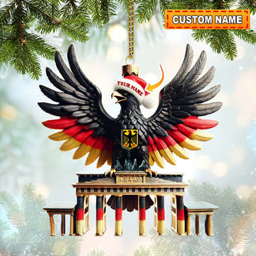 Joycorners Custom Name Germany Ornament, German Lover Christmas Gift 2D Flat LM2111