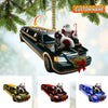 Joycorners Custom Name Santa Limousine Ornament, Santa Christmas Gift Decoration 2D Flat LM2111