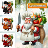 Joycorners Custom Name Santa Chef Ornament, Chef Christmas Gift 2D Flat LM2111