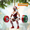 Joycorners Custom Name Woman Gym Ornament, Gymnastics Christmas Decoration 2D Flat LM2111