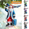Joycorners Custom Name Pilot Santa Ornament, Pilot Christmas Gift 2D Flat LM2111