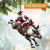 Joycorners Custom Name Santa Winter Ornament, Santa Christmas Gift 2D Flat LM2111
