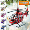 Joycorners Custom Name Santa Helicopter Ornament, Santa Christmas Gift 2D Flat LM2111