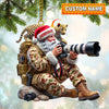 Joycorners Custom Name Photographer Santa Ornament, Photographer Christmas Gift Decoration25 2D Flat LM2111