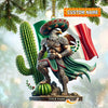 Joycorners Custom Name Mexico Ornament, Mexico Lover Christmas Gift 2D Flat LM2111