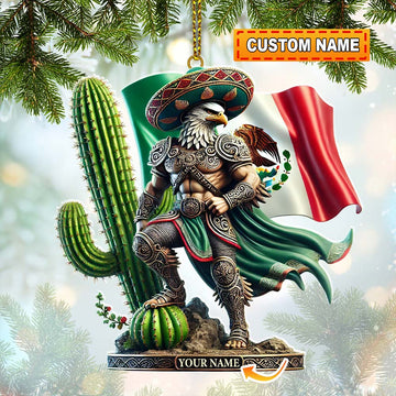Joycorners Custom Name Mexico Ornament, Mexico Lover Christmas Gift 2D Flat LM2111