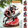 Joycorners Custom Name Butcher Ornament, Butcher Shop Christmas Gift Decoration 2D Flat LM2111