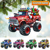 Joycorners Custom Name Santa Truck Ornament, Santa Christmas Gift Decoration3 2D Flat LM2111