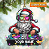 Joycorners DJ Santa Ornament, Personalized Ornament 2D Flat LM2211