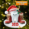 Joycorners Custom Name Dentist Ornament, Dentist Christmas Gift 2D Flat LM2111